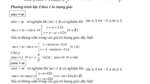 các công thức lượng giác